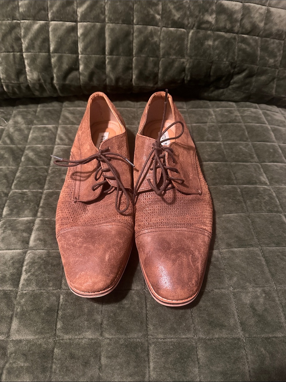 Steve Madden Brown Suede Oxford Lace-Up Shoes